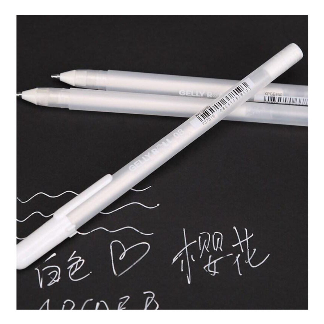 RSC Keep Smiling 3-Pieces, White Gel Pen Set, 0.8mm, P21-143