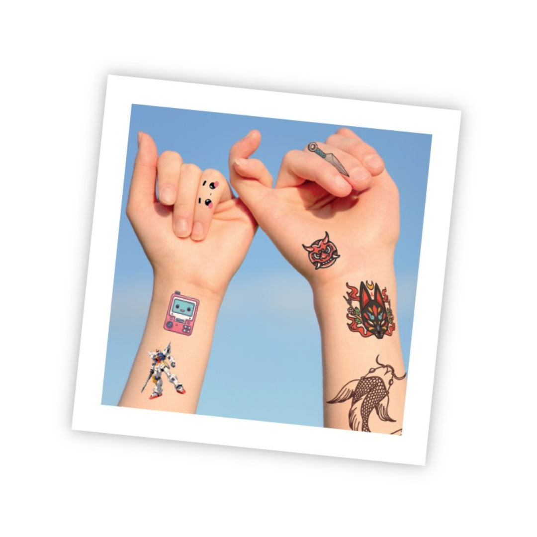 Buki France Be Teens Manga & Kawaii Wash-Off Tattoos, (Pack of 75)