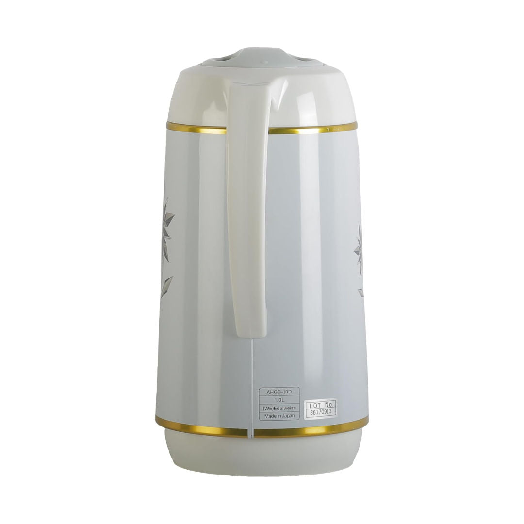 Zojirushi Handy Pot 1.0L Edelweiss, Glass Lined Vacuum Insulated Carafe