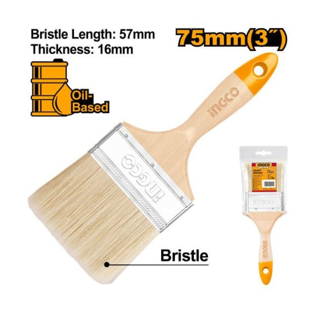 INGCO Paint Brush, Oil-based, Wooden Handle