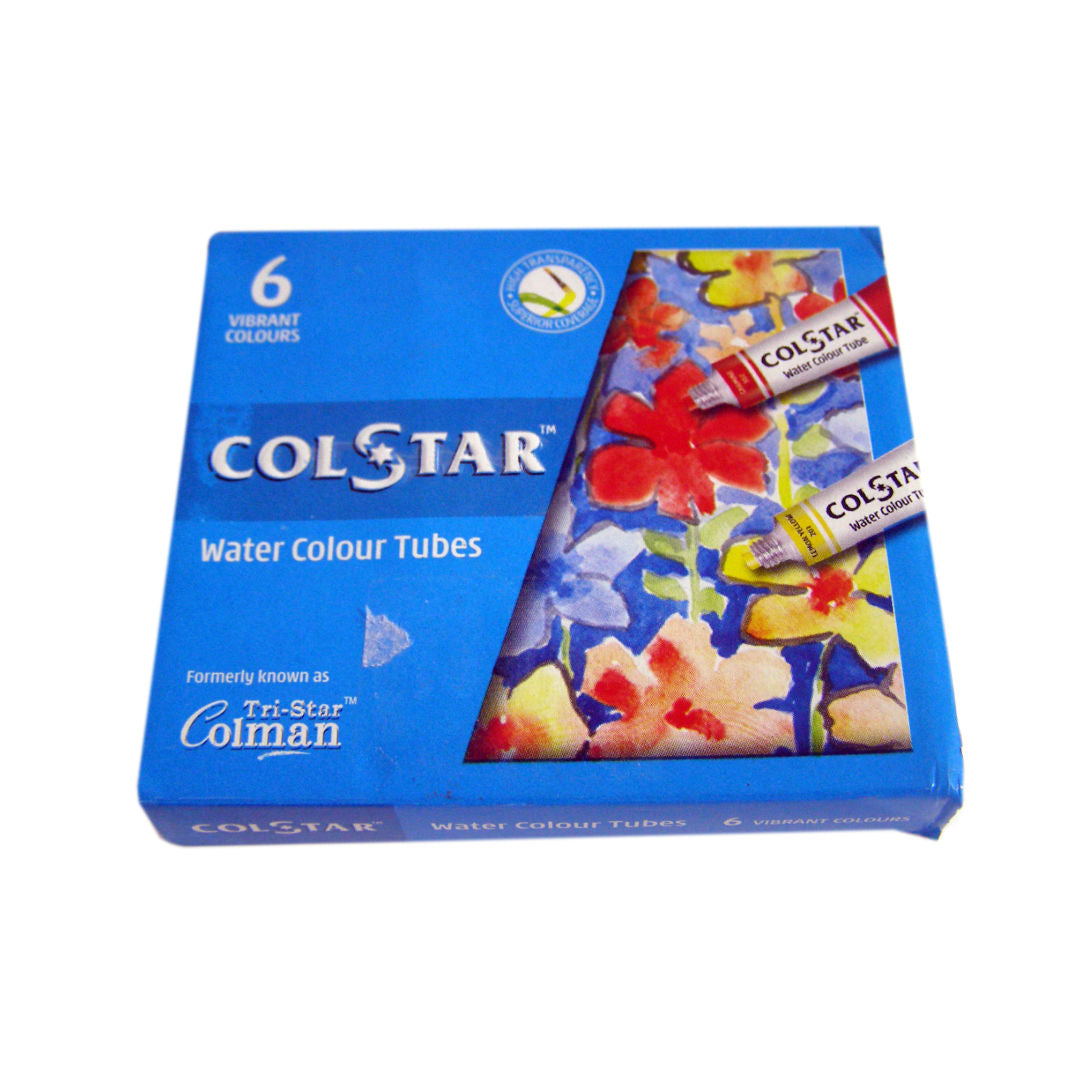 Colstar Water Colours Paint Tubes, 6x30ml