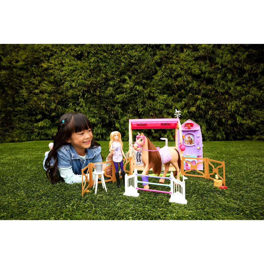 Barbie Mysteries, The Great Horse Chase Ultimate Stable Playset, JDN43, Doll, Horse & 25+ Accessories with 6 Play Areas