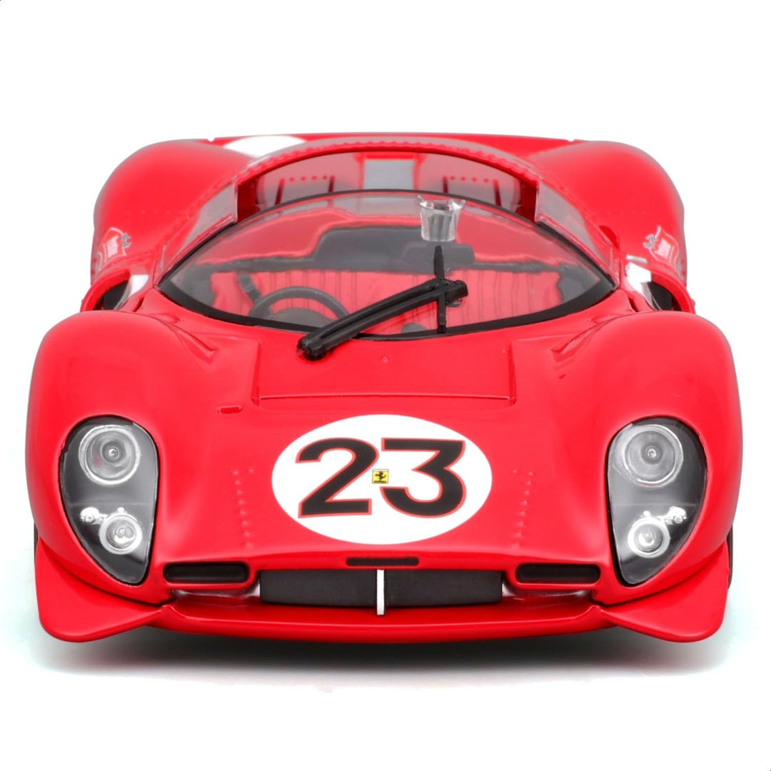 Bburago Racing Ferrari 330 P4 Daytona Die-cast Metal Kit (1:24, 43 Parts, Red), 14+ years