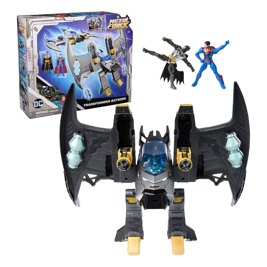 DC Metal Force Transforming Batwing Action Figures Set, For Age 4+ Years