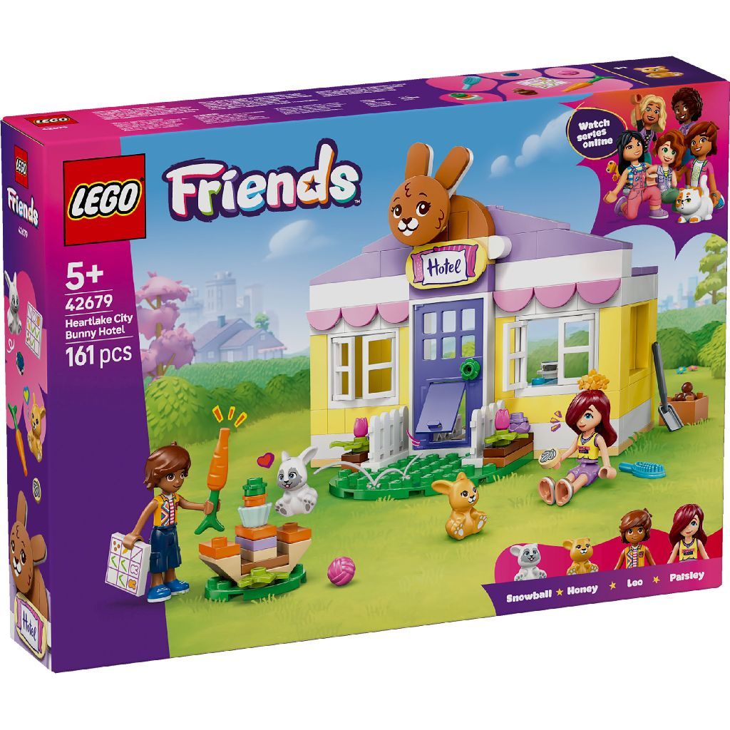 LEGO Friends Heartlake City Bunny Hotel Building Set for Ages 5+, 161 Pieces