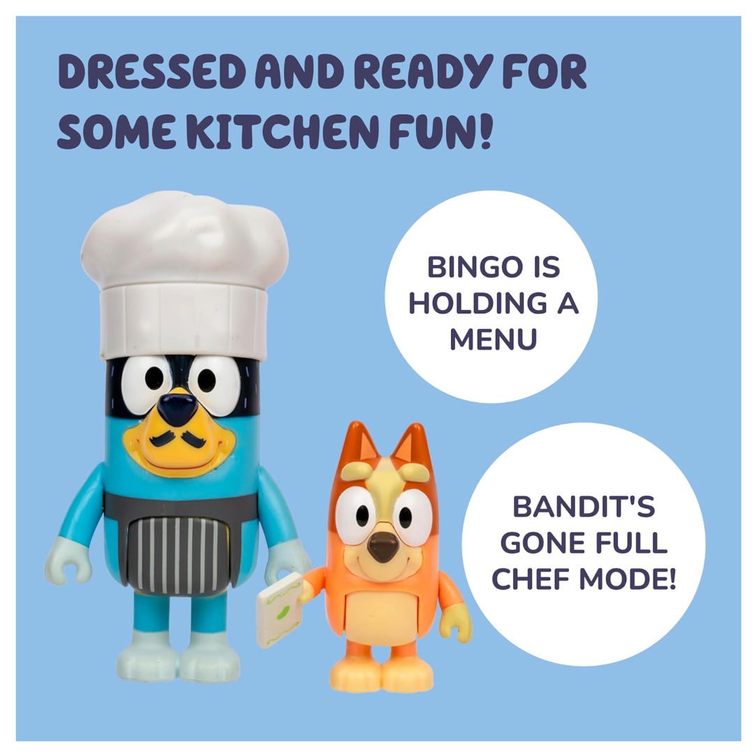 Bluey Lets Play Chef Series 13 Pavlova Figure Pack (6.35-7.6cm, Pack of 4), 3+ years