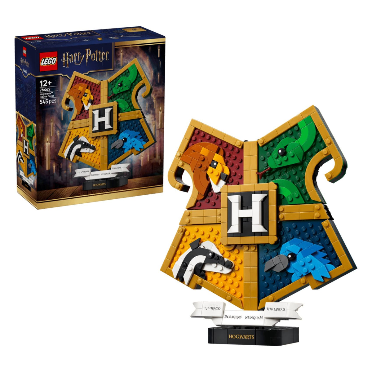 LEGO Harry Potter 76462 Hogwarts House Crest Building Toy Set, 545 Pieces for Girls and Boys Ages 12 Years and Above