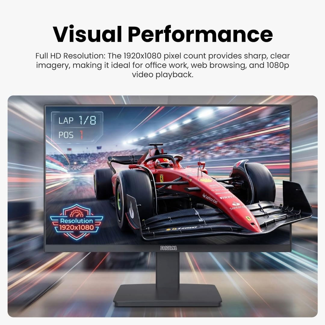 EPICARMA 27 " FHD IPS Gaming Monitor, 200Hz Refresh Rate, 1ms Response Time, Black