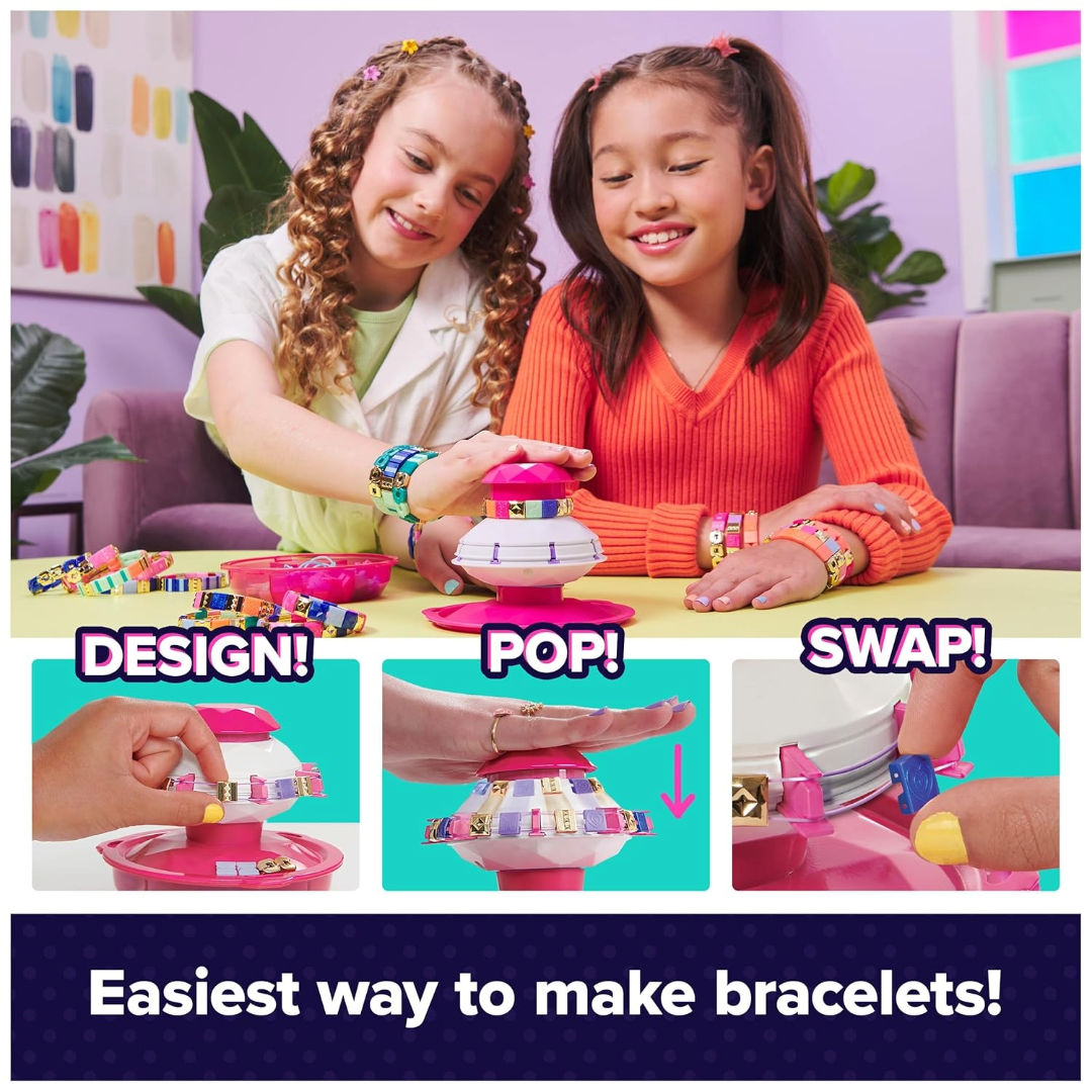 COOL Maker POPSTYLE Bracelet Maker Kit, 1 Machine With Storage, 170 Beads And 22 Reusable Elastic Bands