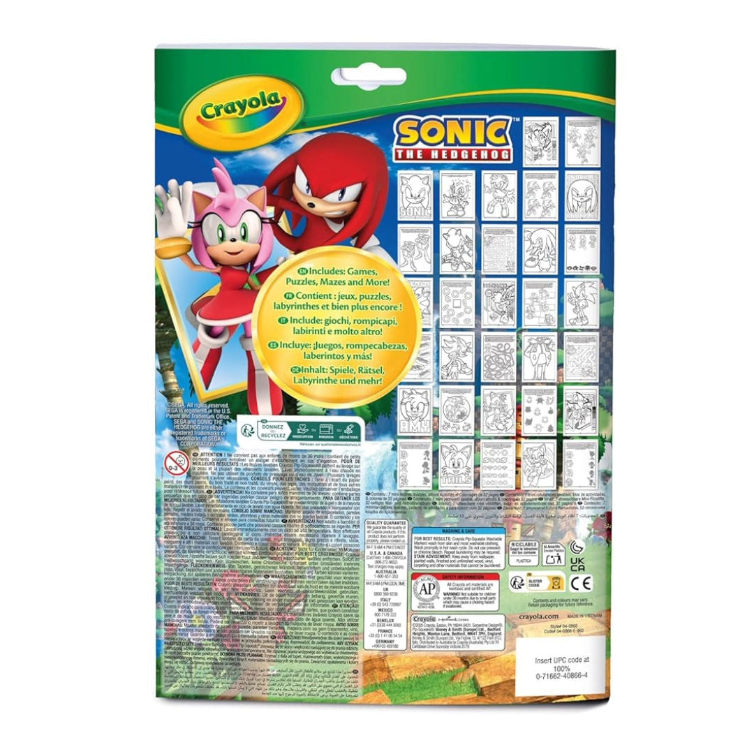 Crayola SONIC THE HEDGEHOG Colouring & Activity Pad, Paperback