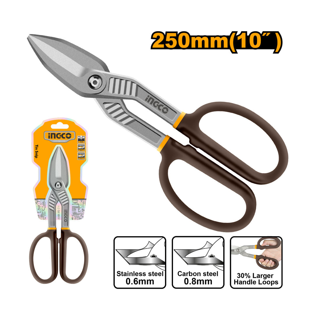INGCO Tin Snip, 0.8mm Carbon Steel