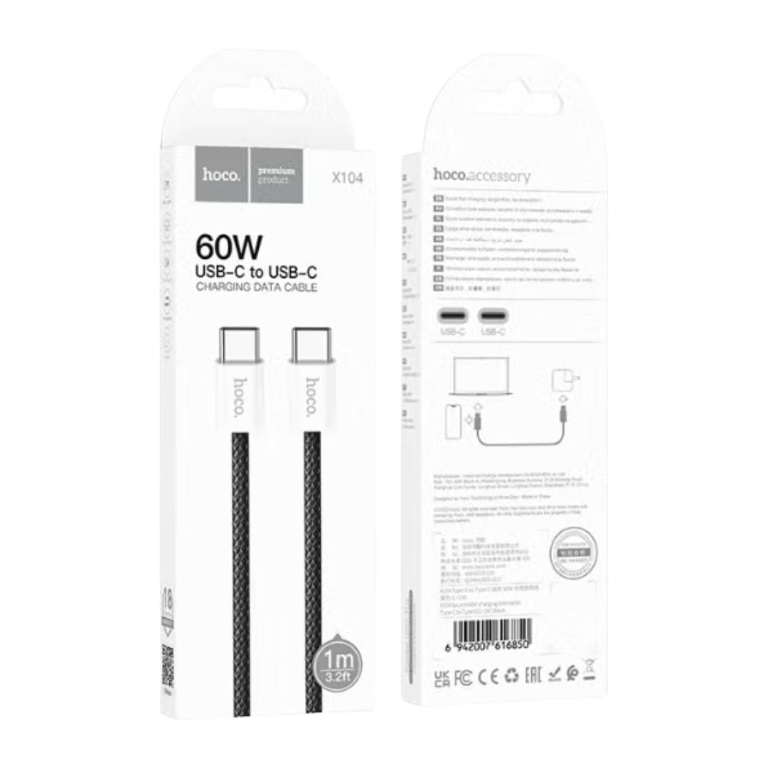 Hoco X104 Source 60W Charging Data Cable Type-C to Type-C, 1m