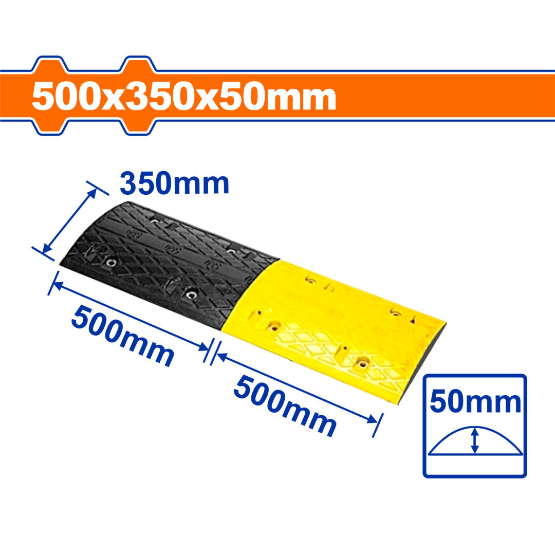 WADFOW Speed Bump, 1000×350×50mm, Heavy-Duty Rubber Construction