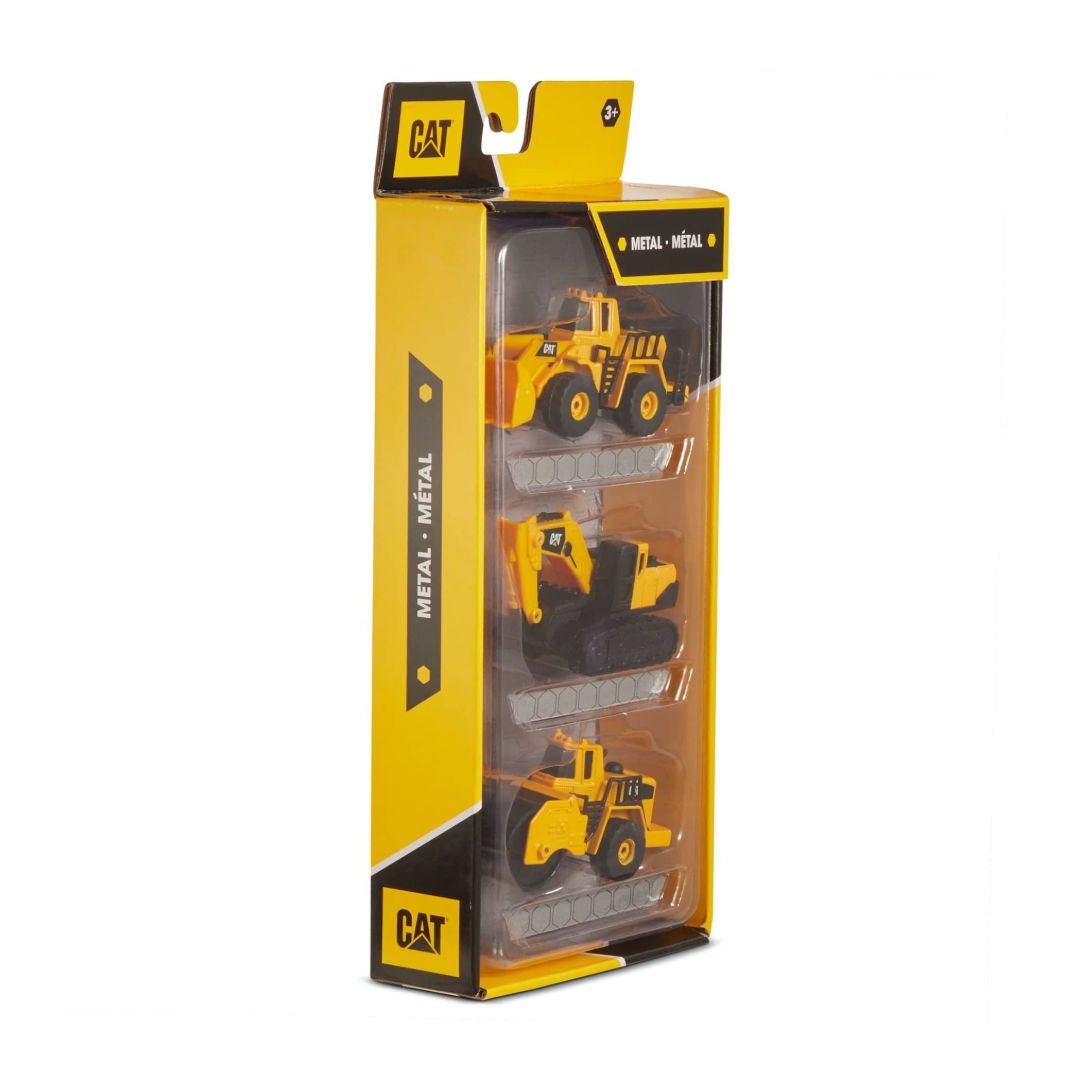 CAT Die-cast Metal Construction Vehicles 3 Pack, Styles May Vary, 3+ years
