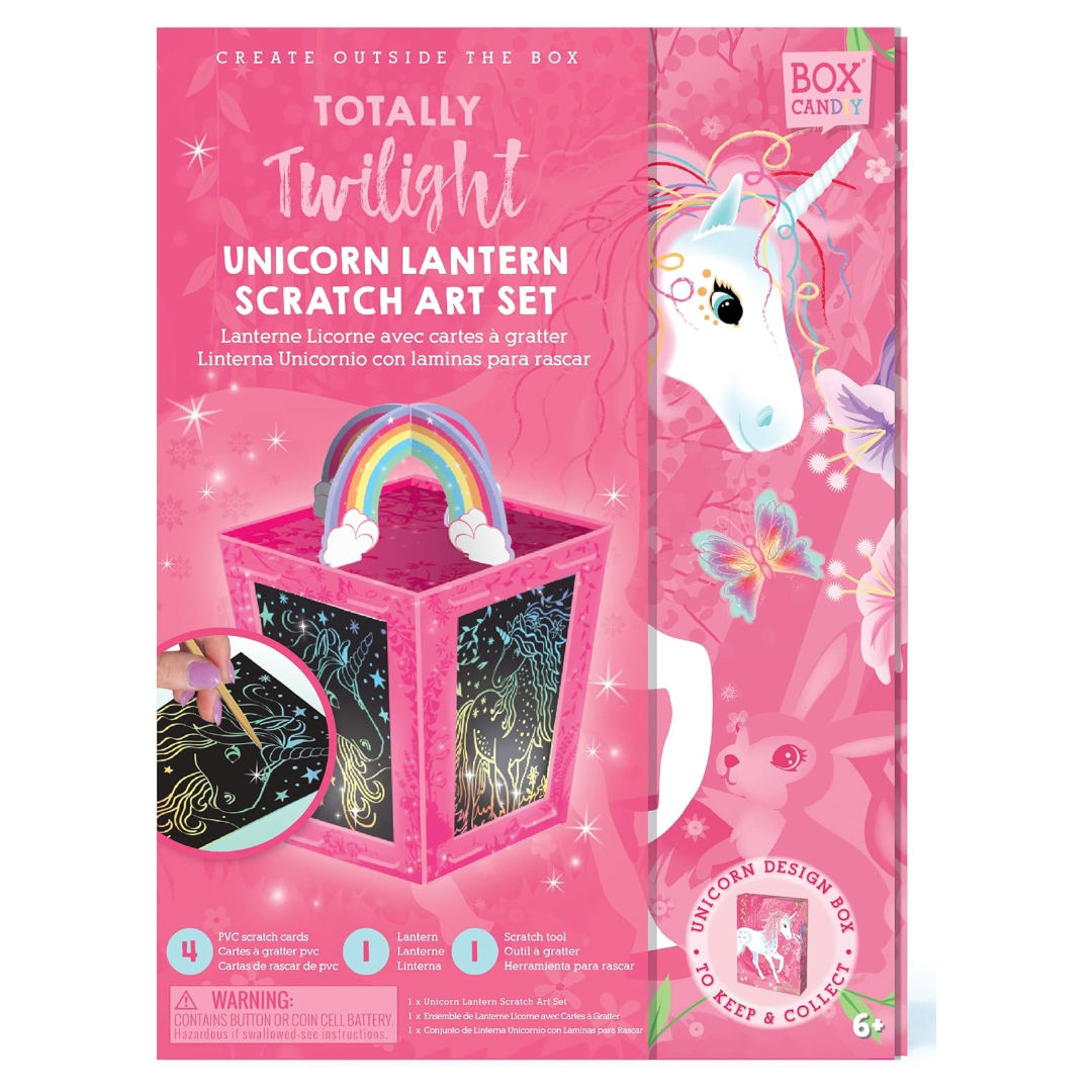 Box CanDIY Totally Twilight Unicorn Lantern Scratch Art Set, 6+ years
