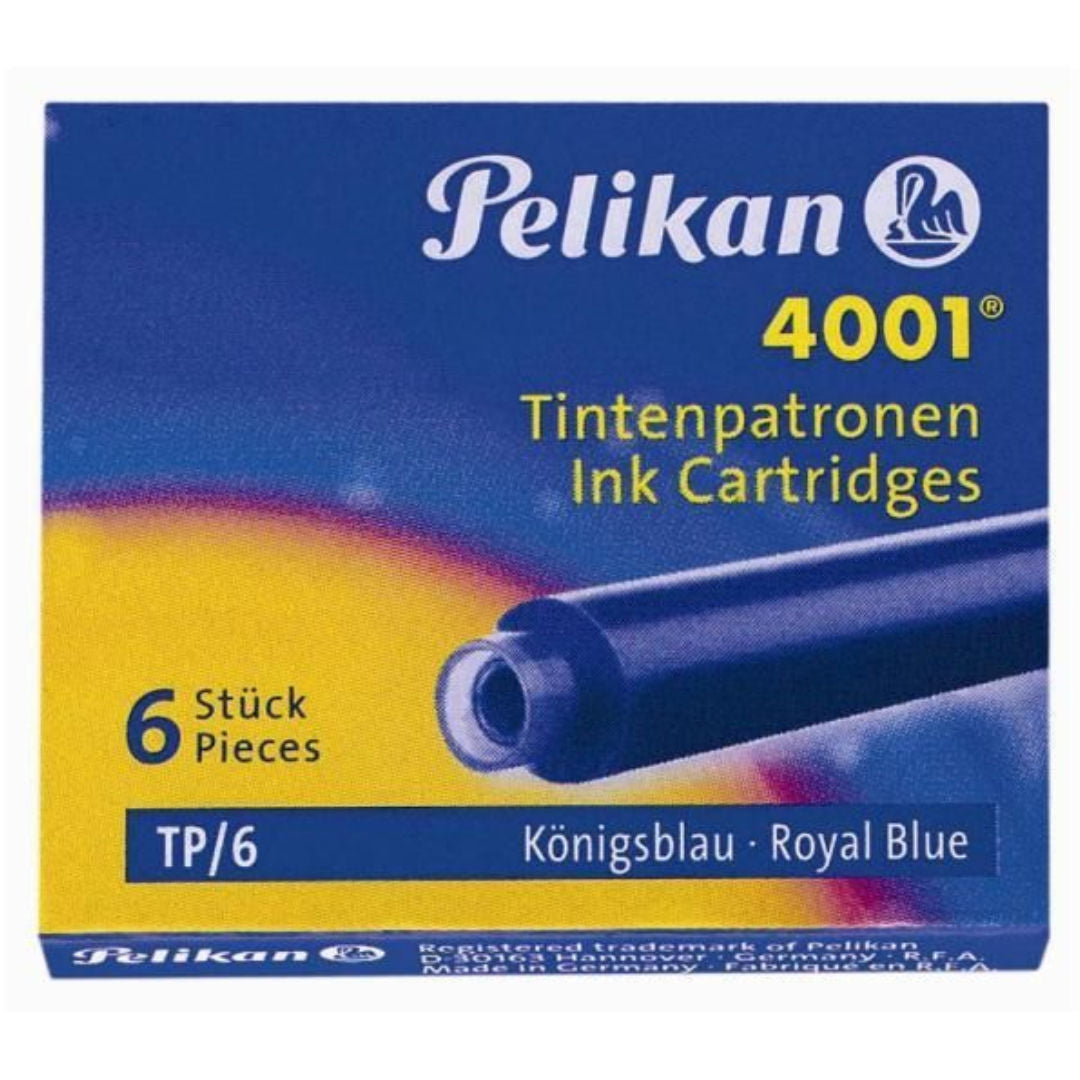 Pelikan 6-Pieces, Short Ink Cartridge, Royal Blue, 4001, TP/6