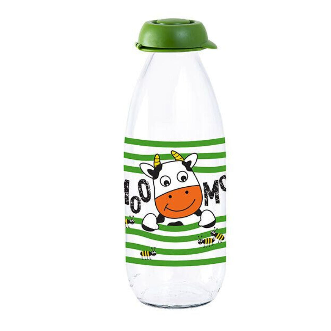 Herevin Glass Milk Bottle, 1L