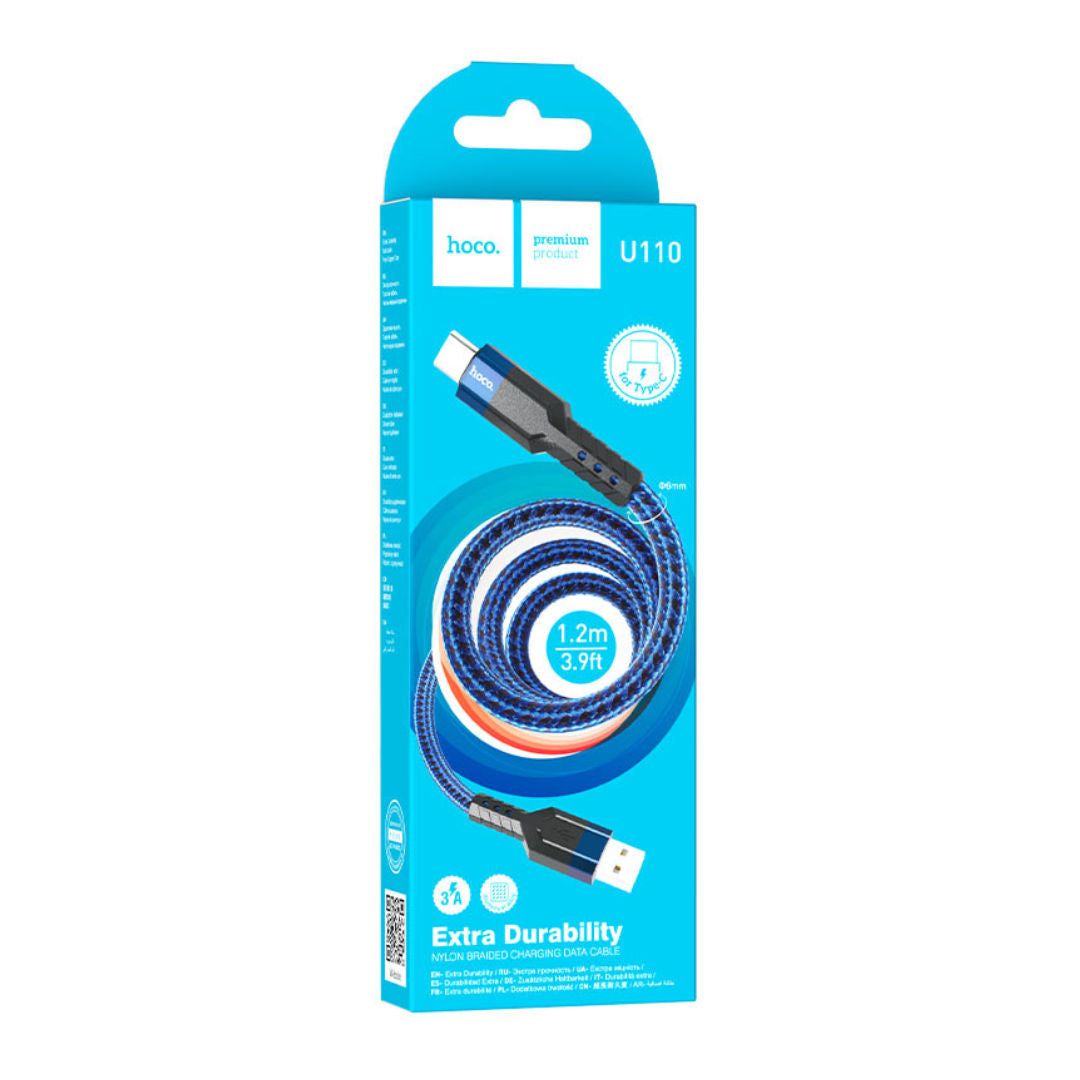 Hoco U110 USB-A to Type-C Charging Data Cable, 1.2m
