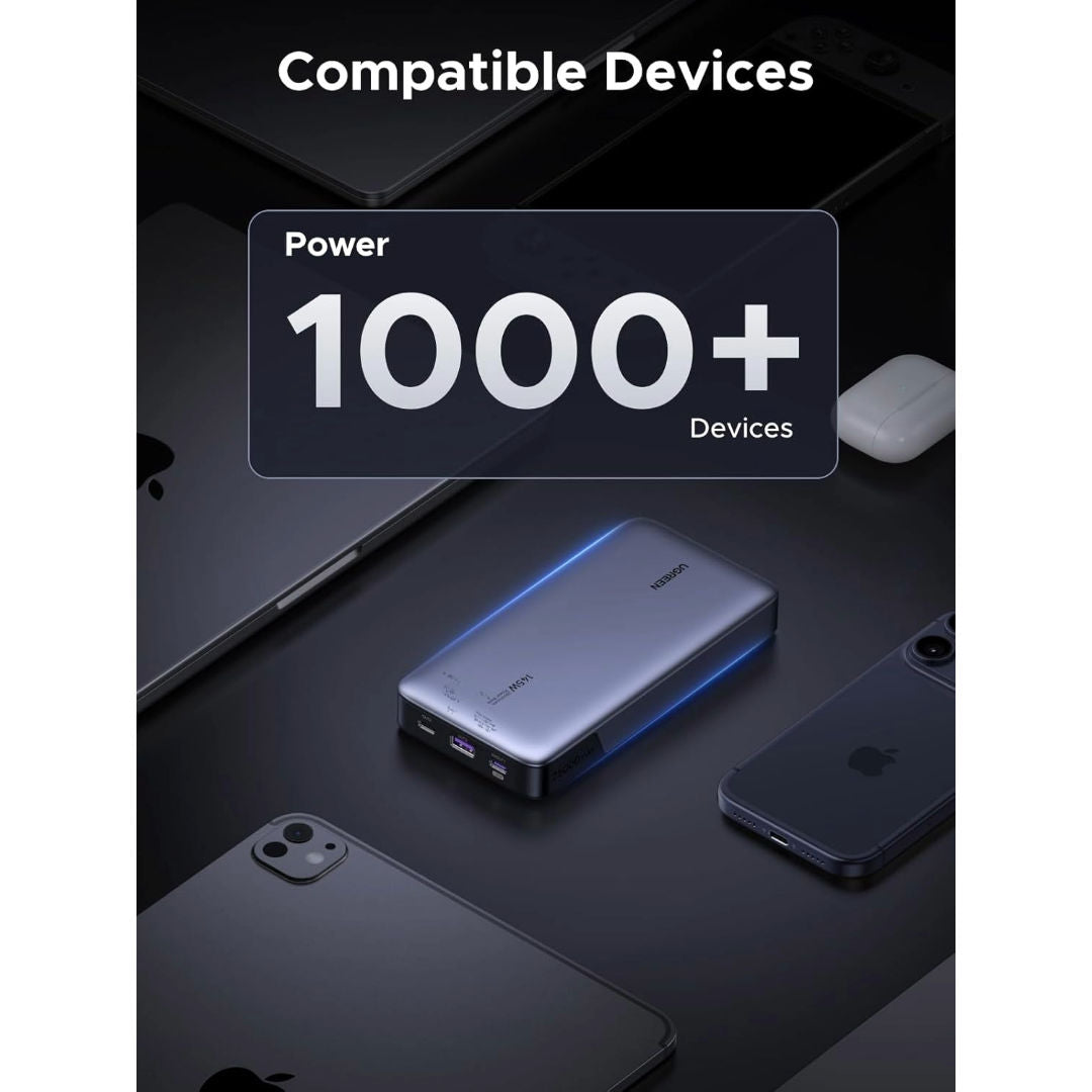 UGREEN PB205 25000mAh 145W Fast Charging Power Bank with 2 USB-C and 1 USB-A Ports