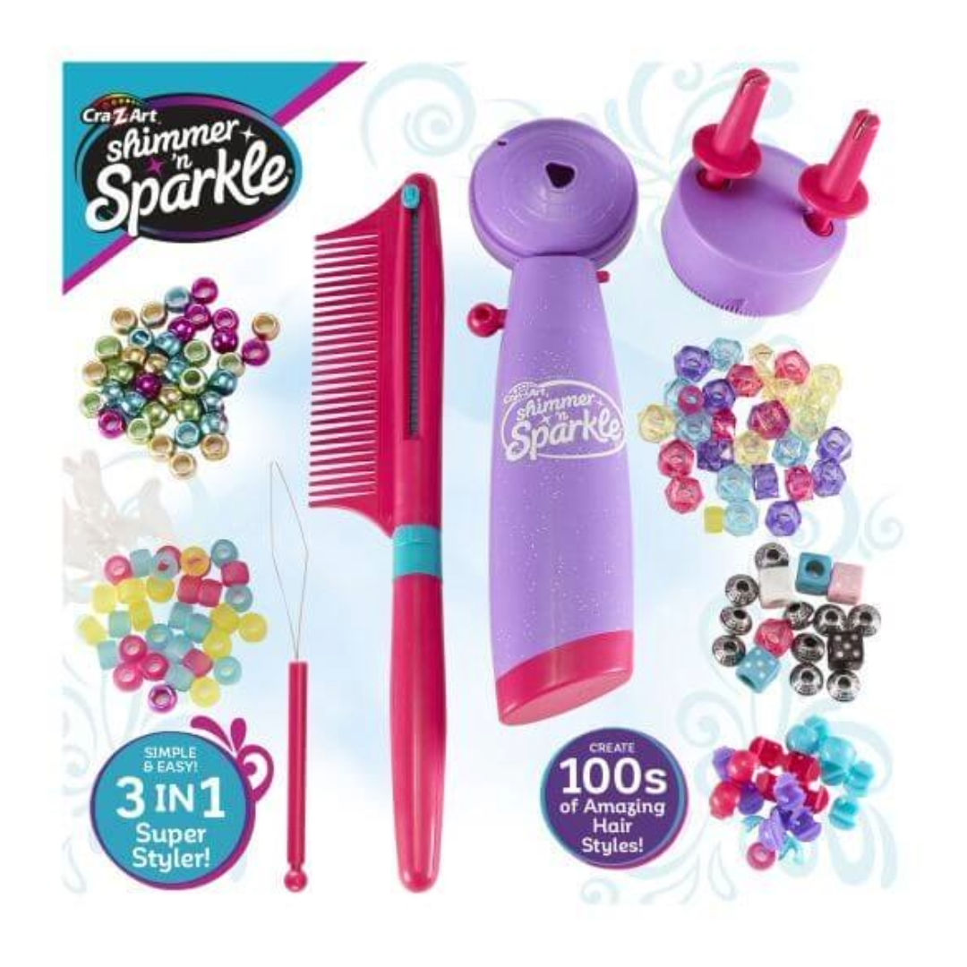 Cra-Z-Art Shimmer N Sparkle 3-in-1 Deluxe Styler Set, 8+ Years