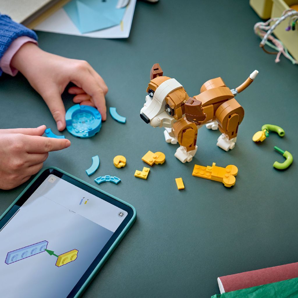 LEGO Creator 3 in 1 Cute Animals: Playful Puppy Dog 31382 Building Toy Set 336 Pieces, For Age 8+ Years