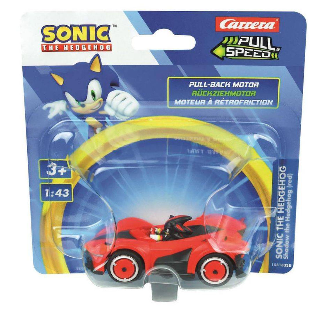 Carrera Pull N Speed Sonic the Hedgehog Pull-Back Motor Car, 1:43