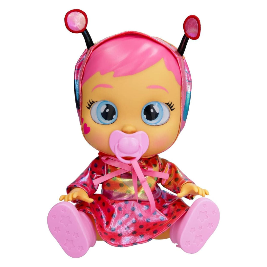 Cry Babies Star Lady in a Ladybug Outfit Interactive Doll, 30cm, For Age 18+ Months