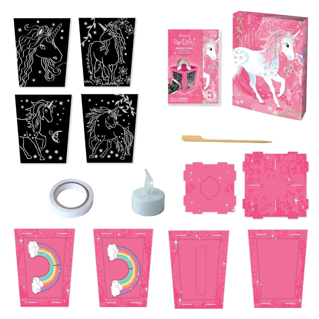 Box CanDIY Totally Twilight Unicorn Lantern Scratch Art Set, 6+ years