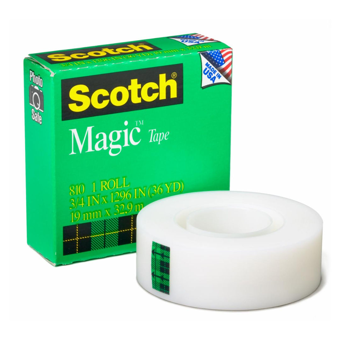 3M Scotch Magic Tape Invisible, 3/4 Inch (19mm x 33m)