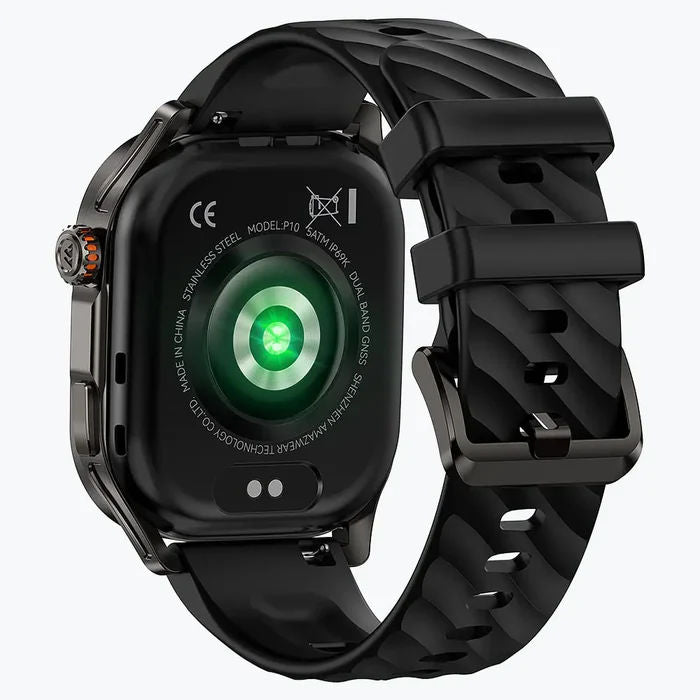 KOSPET Magic P10 GPS Smartwatch with 1.96” AMOLED Display, Bluetooth Calling, Dual-Band GNSS & 5ATM Waterproof