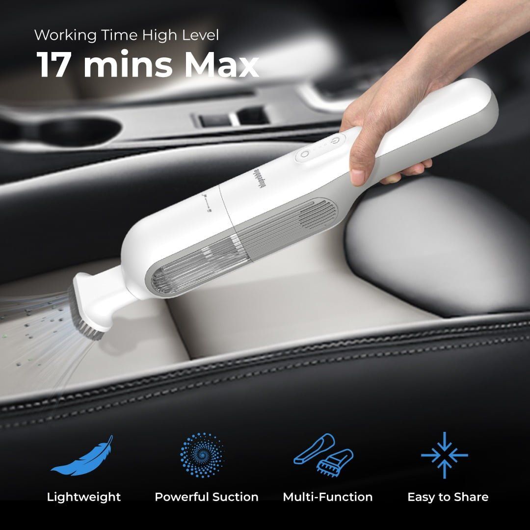Blupebble Cordless Handheld Portable Vacuum V12H, White
