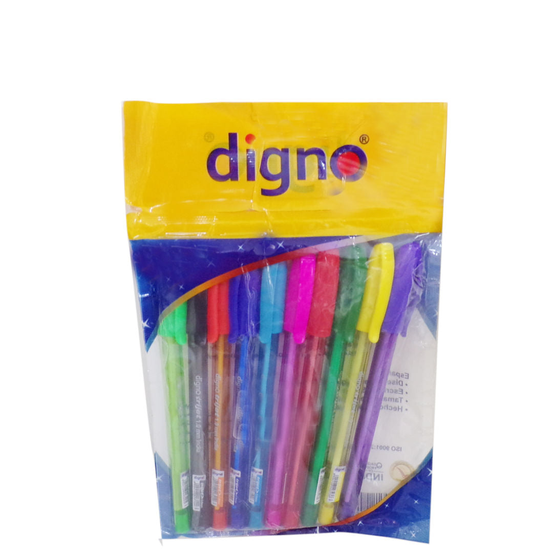 Digno Ball Point Pen Smooth Writing, Pack of 10
