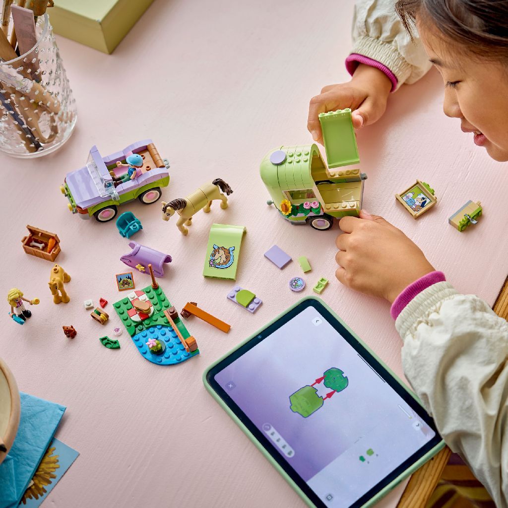 LEGO Friends Horse & Baby Foal Trailer Building Set for Ages 7+, 279 Pieces