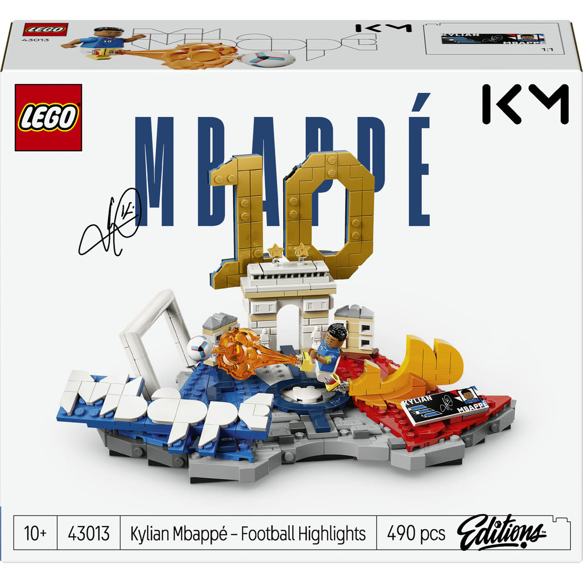 LEGO Editions Kylian Mbappé Soccer Highlights 43013 Building Set, 490 Pieces, For Age 10+ Years