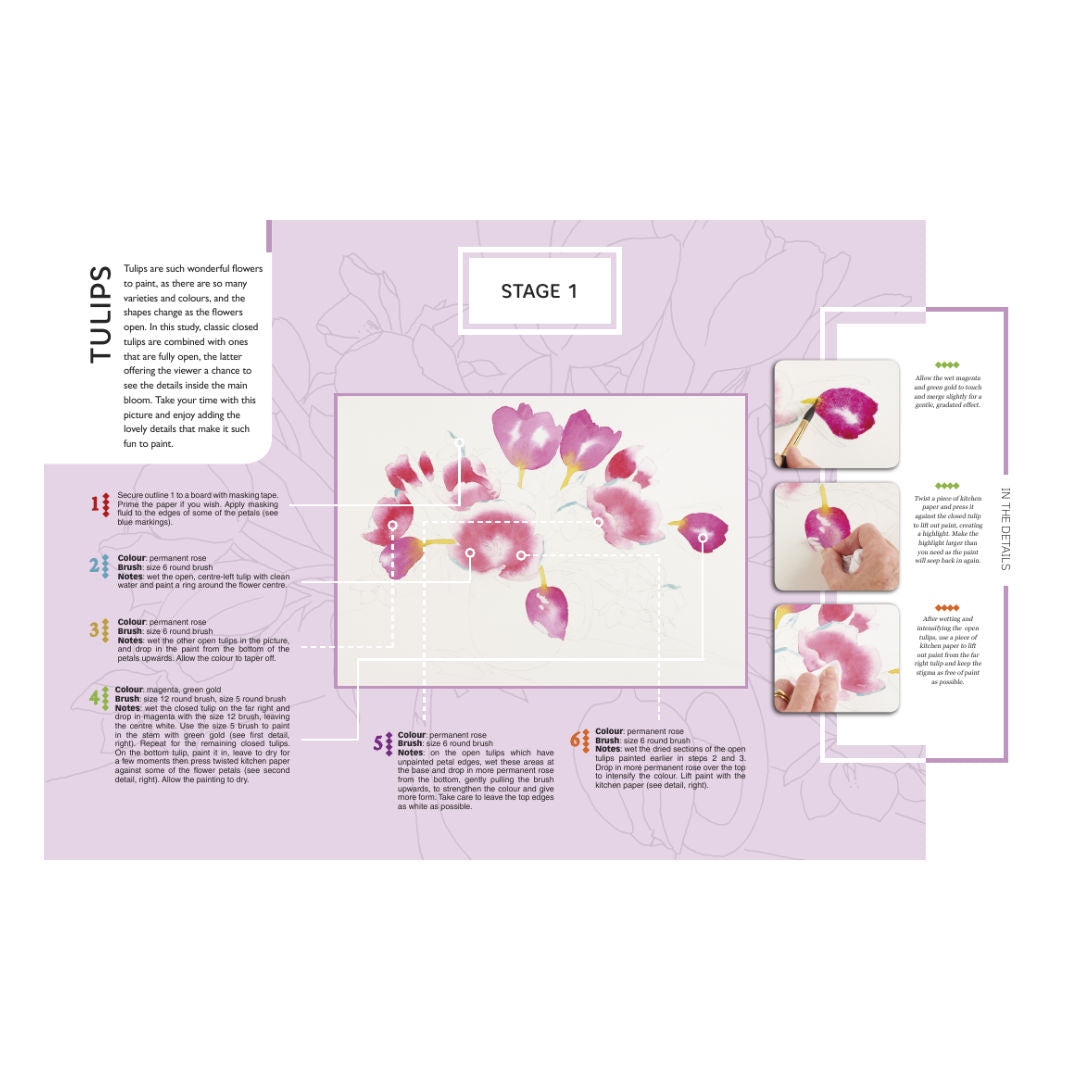 Flowers Paint Poster Pad Book