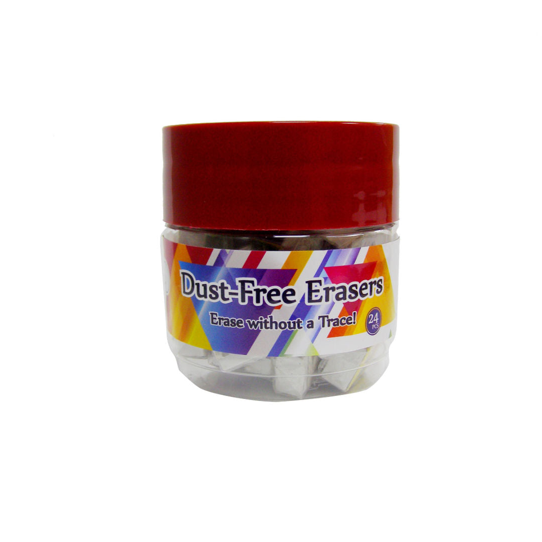 KOOLTOOLZ Non-Dust Eraser Jar, 24 Pieces