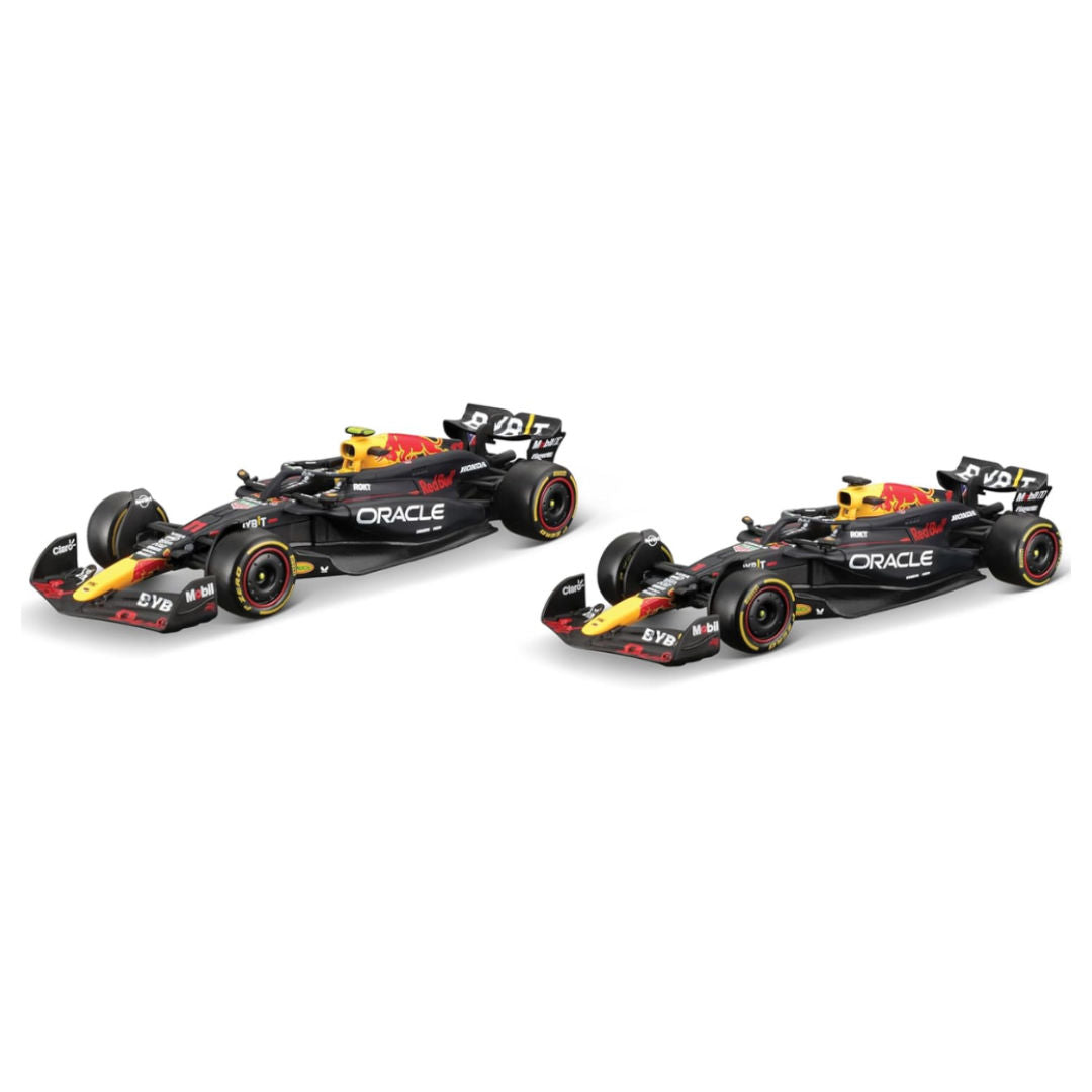 Bburago Racing F1 2024 Red Bull Racing RB20 #1 Max Verstappen & #11 Sergio Perez Die-cast Cars 2-Pack Set (1:43), 14+ years
