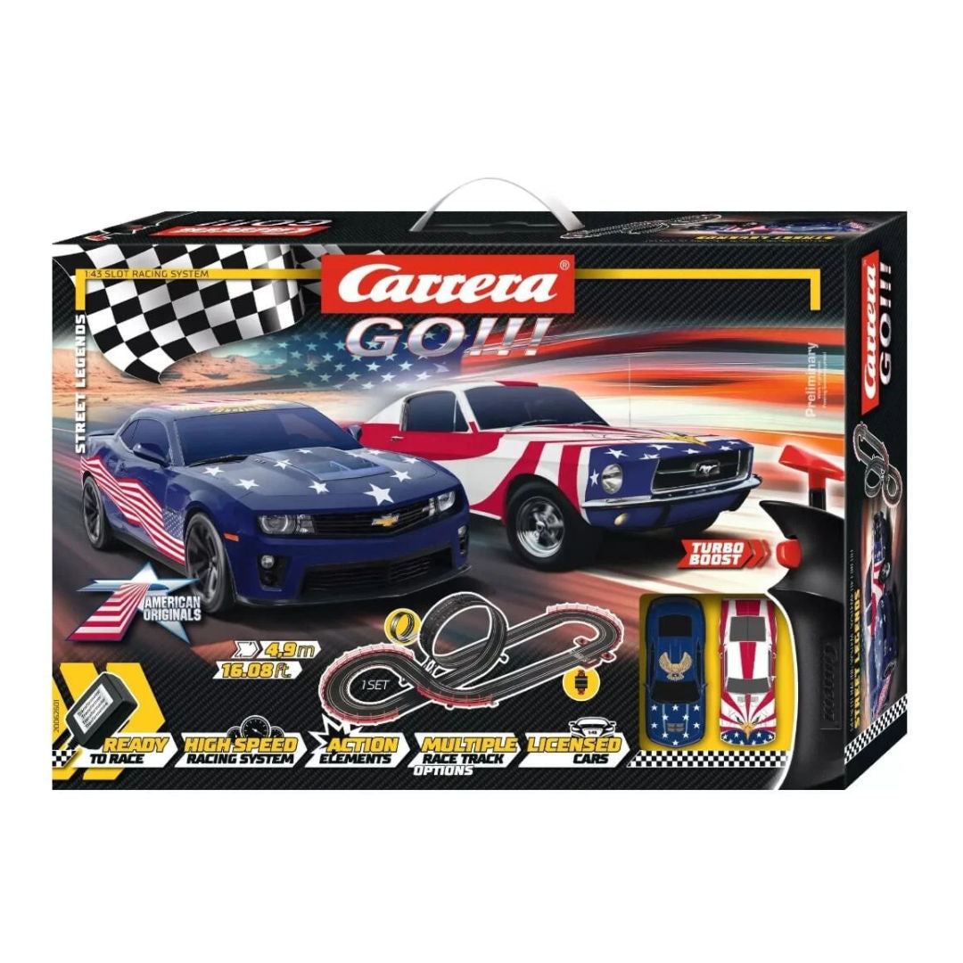 Carrera GO!!! Street Legends Slot Cars Racing Track Set 4.9m, 6+ years