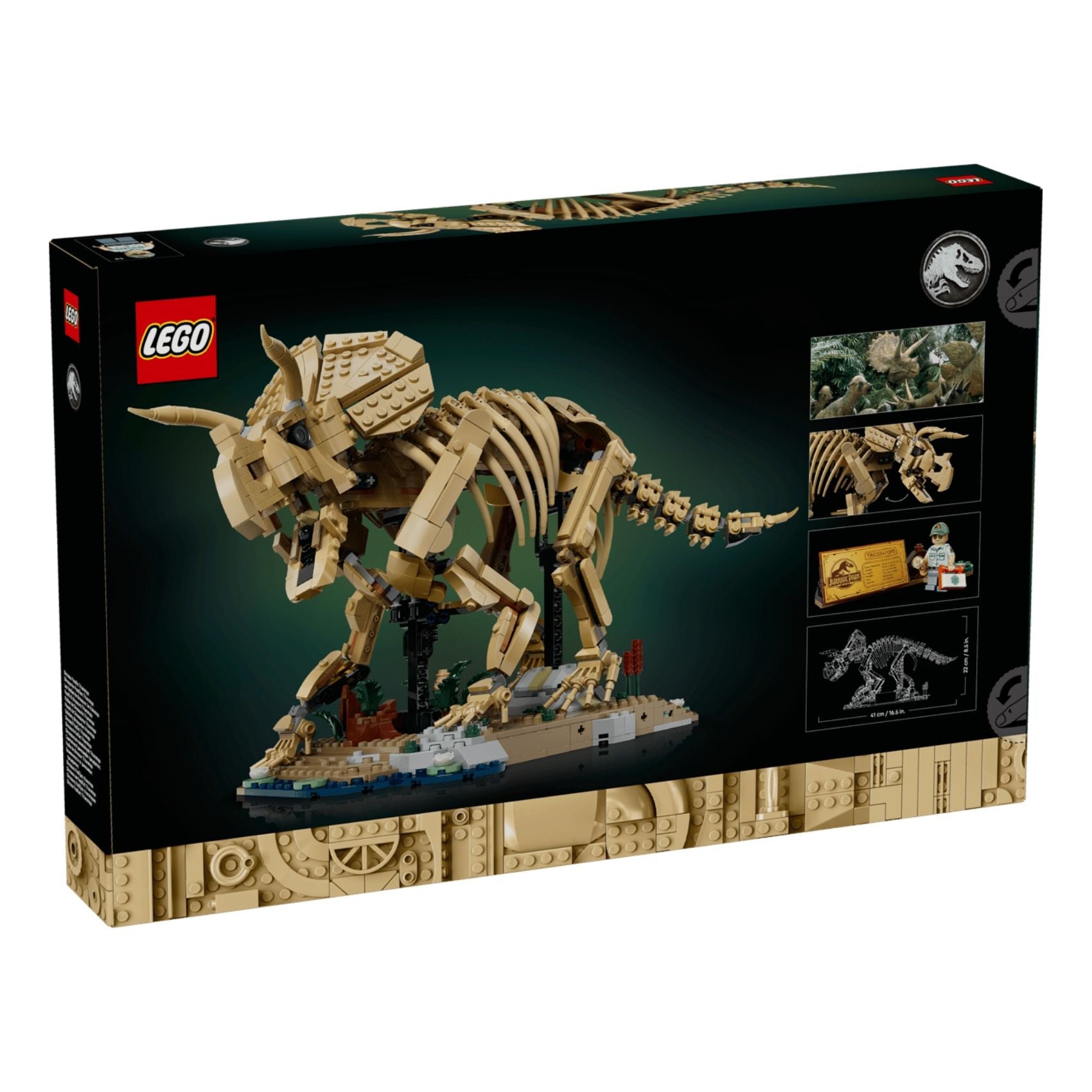 LEGO 77985 Jurassic World Dinosaur Fossils Triceratops Building Toy Set, 1154 Pieces for Adults 18 Years and Above