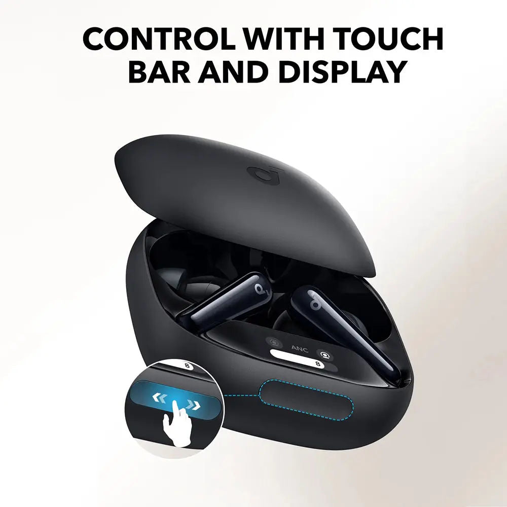 Anker Soundcore Liberty 4 Pro TWS Earbuds, Adaptive ANC 3.0, Dual Drivers, Smart Case Display