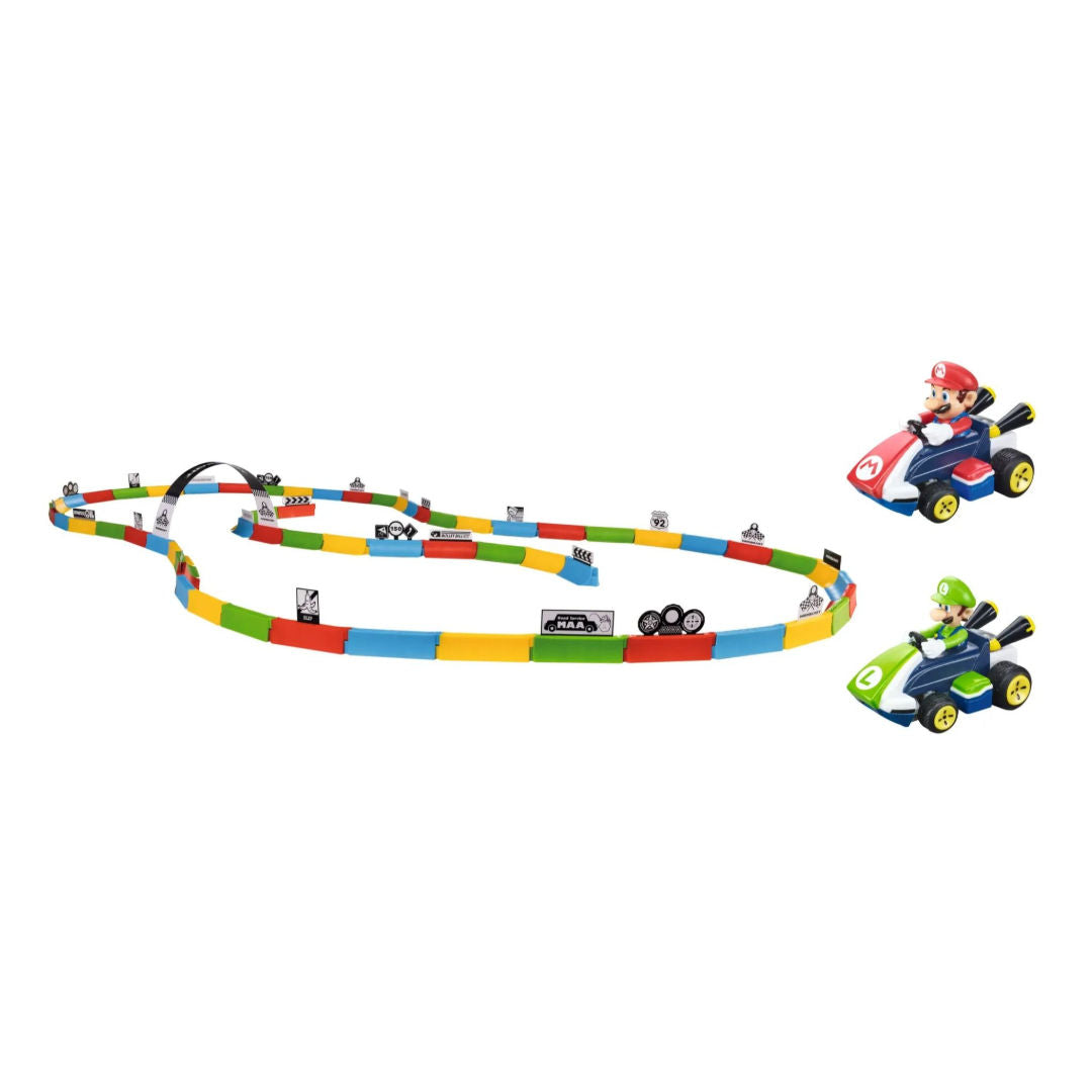 Carrera Nintendo Mario Kart Tabletop Racing Set with Mario & Luigi Slot Cars 1:50, 3+ years