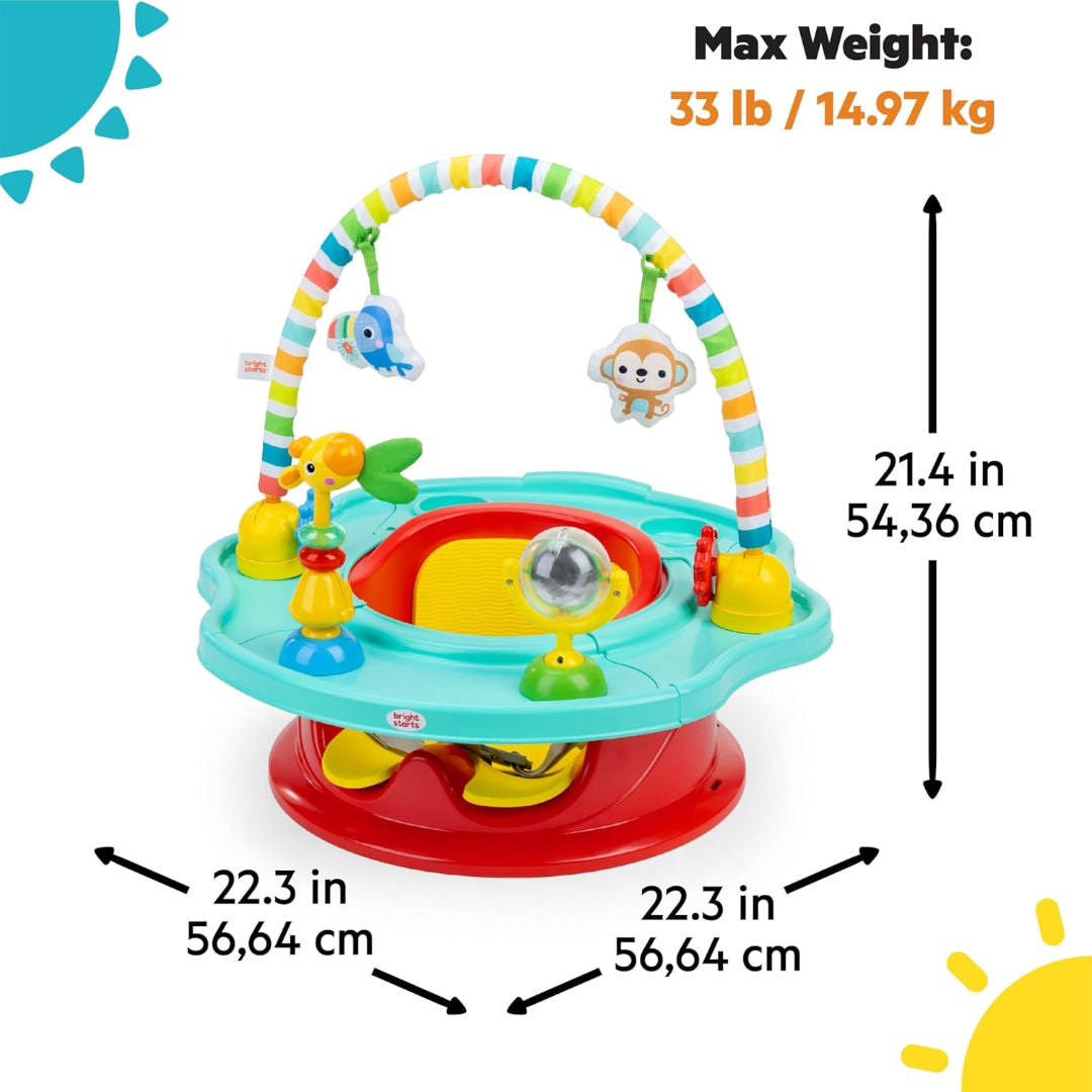 Bright Starts SuperSeat Playful Paradise 3-in-1 Activity Seat, (57 x 57 x 56.04 cm)