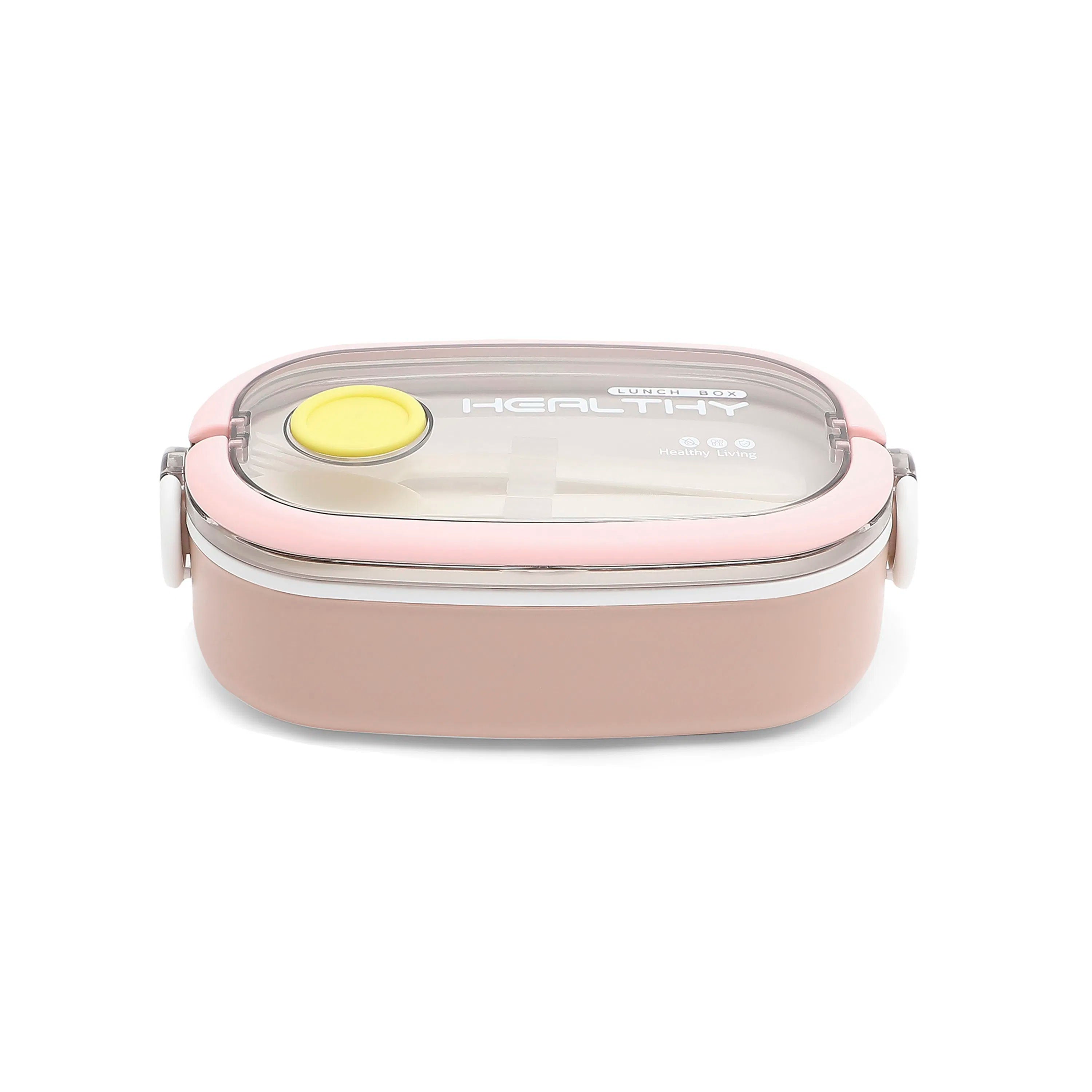 Twisoo Stainless Steel Lunch Box With Cutlery Set, Leakproof, Multi-Compartment, Assorted Colors, LBS-005
