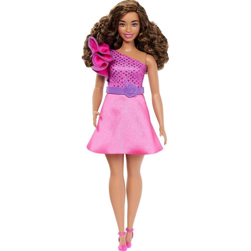 Barbie 65th Anniversary Curvy With Brown Hair Fashion Doll, 30cm