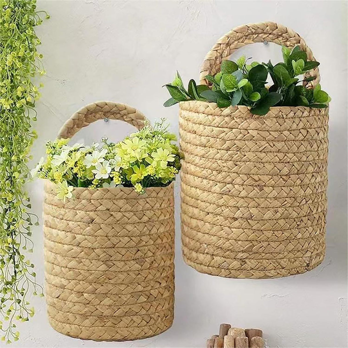AIESY® Beautiful Handcrafted Ingeniously Jute Baskets for Plantation