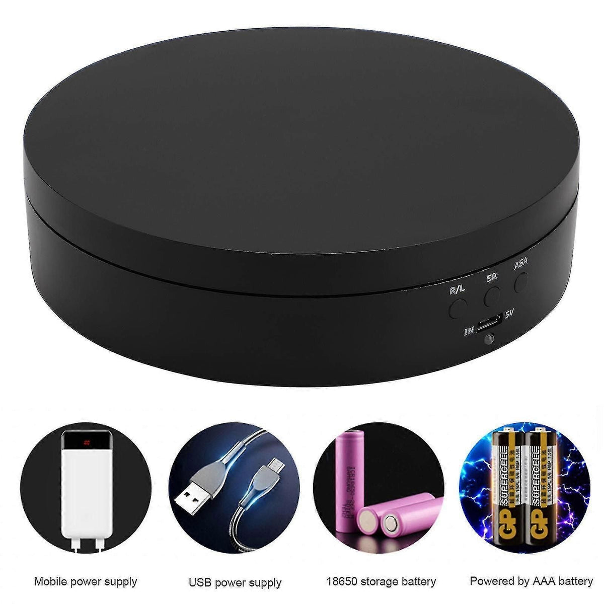 Electric 360 Rotating Display Stand Turntable Jewelry Photography Show Holder zxin
