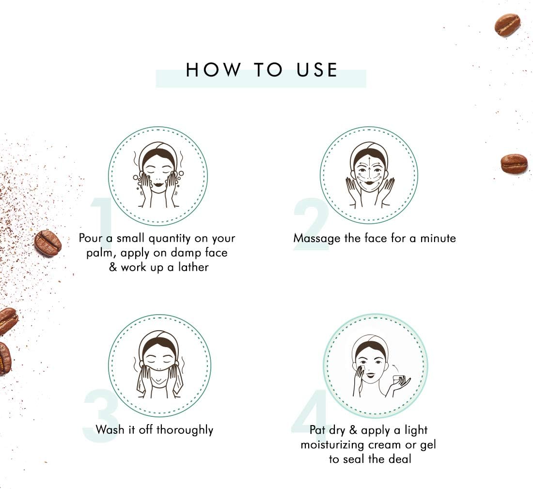 mCaffeine Naked & Raw Coffee Face Wash, 75ML
