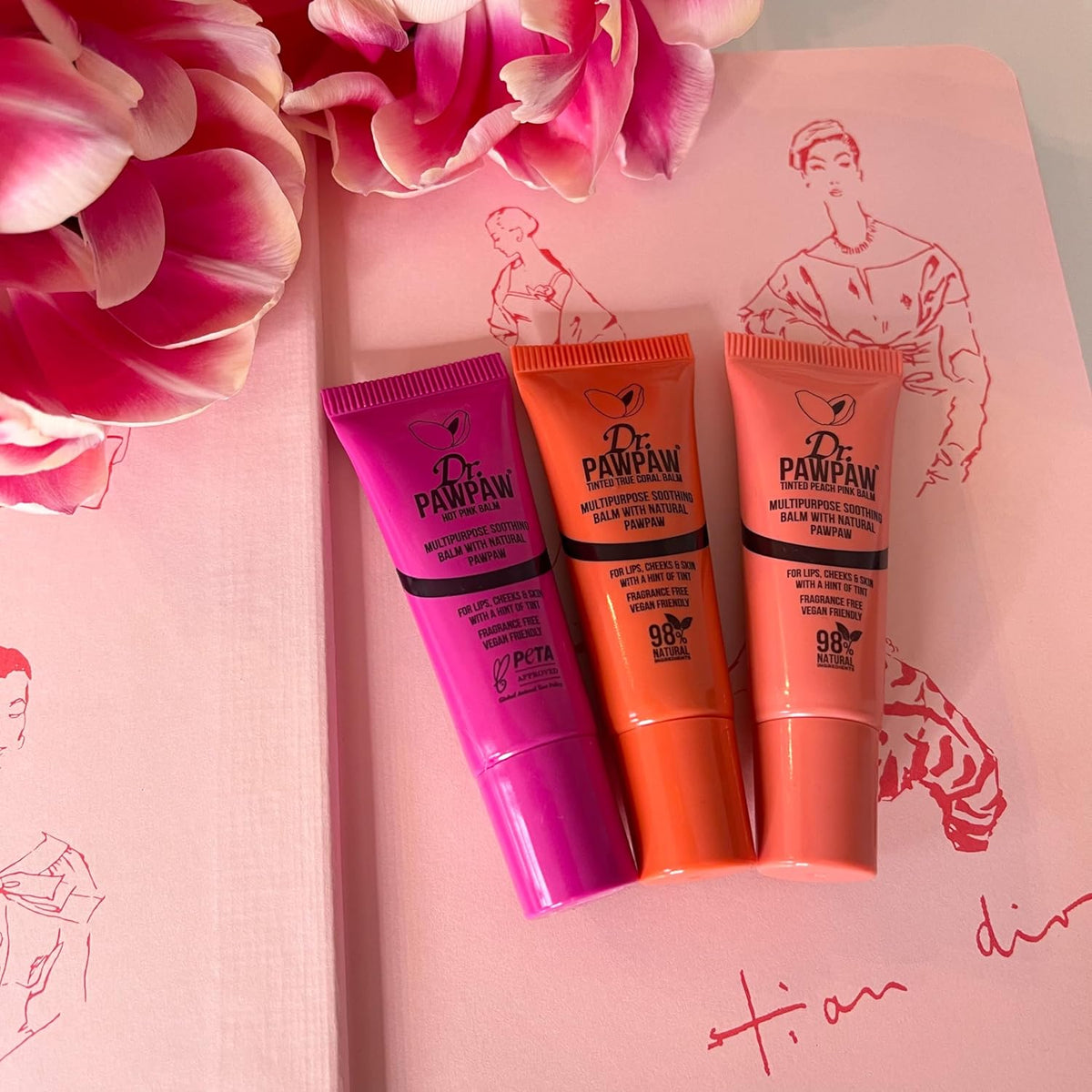 Dr. Pawpaw Hot Pink Balm For Lips And Skin, 1 X 10Ml