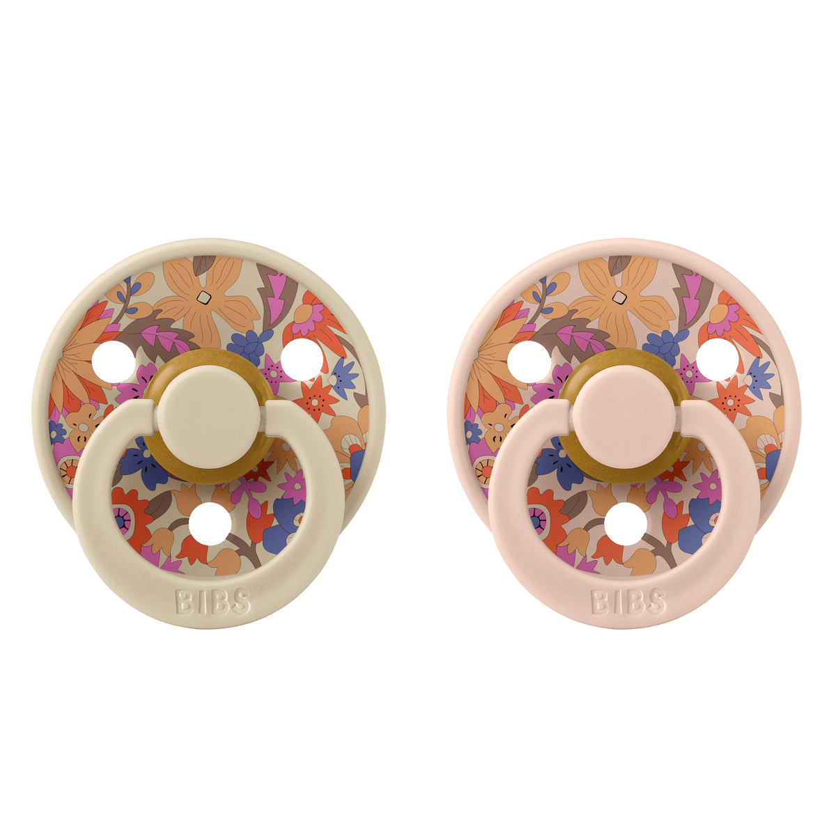 Bibs x Liberty 2 PACK Colour June Blossom Latex Size 2 Blush Mix