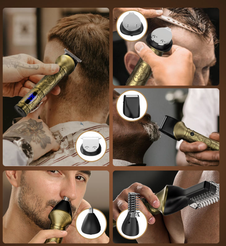 Hair Clipper Kit with 8 Guide Combs